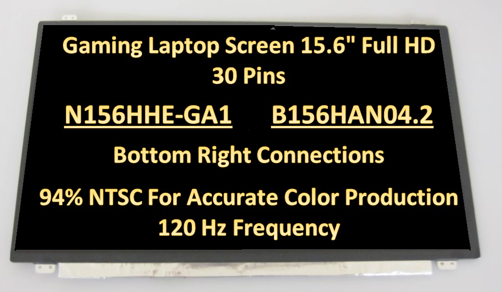 15.6/" LAPTOP LCD Screen Display N156HHE-GA1 FULL HD EDP for MSI GT62 GE63